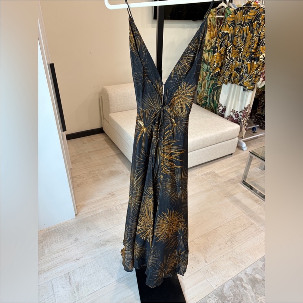 Farm Rio: Black Fireworks Sleeveless Open
Back Maxi Dress - Picture 5 of 14